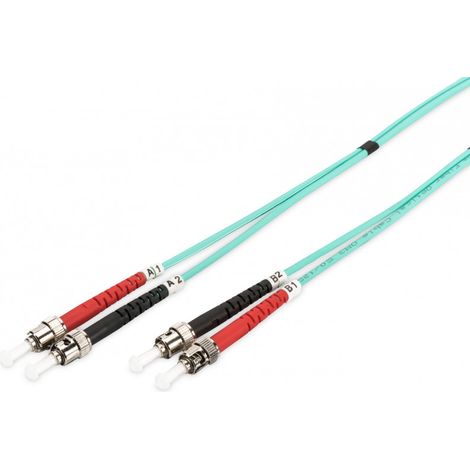 DIGITUS LWL Patchkabel ST - ST 2.00m Multimode Duplex OM3