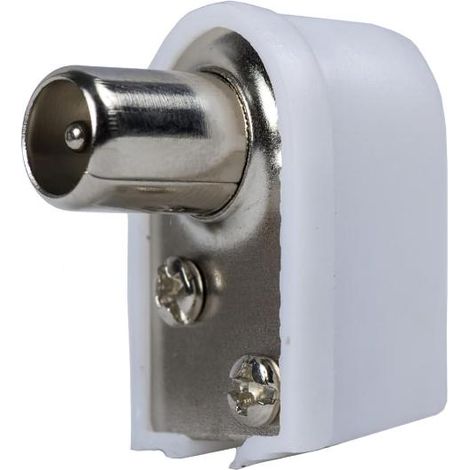 Conector Tv Macho Acodado  9,5 mm.