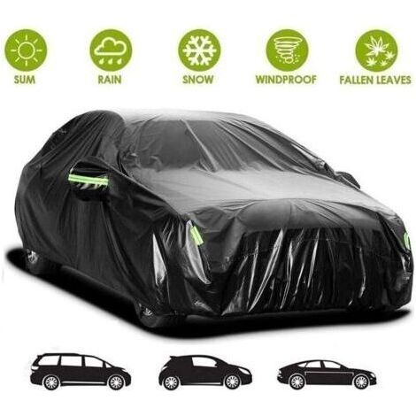 Waterproof Outdoor Car Cover - Waterproof Protective Cover Car Cover (4.9×1.8×1.5m) Black (1/5)