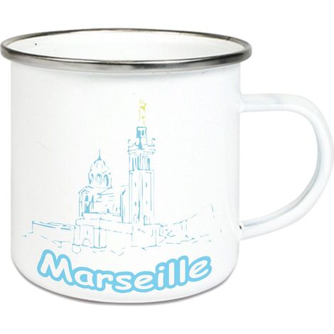 Tasse acier émaillé Marseille (1/2)