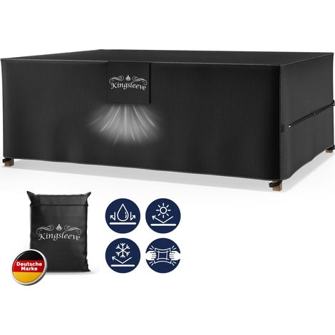 Kingsleeve® Housse pour salon de jardin en Tissu Oxford – Imperméable, Résistante à l'hiver, Bâche de protection exterieur pour meubles de jardin  308x138x89cm (de) (1/5)