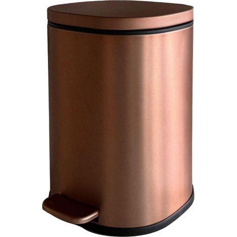 COSMIC Bathroom Bin Trash Can 5L, Pedal Soft-close Matt copper, Start Collection