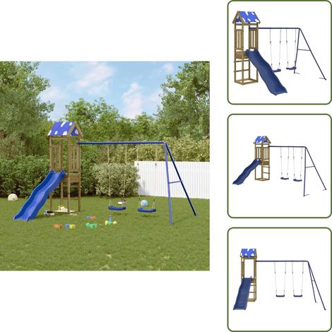 Holzspielhaus - vidaXL Spielturm Imprägniertes Kiefernholz - Kinderfreizeit (1/5)