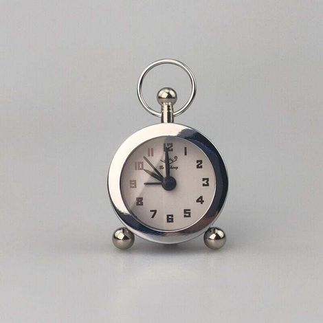 Twin Bell Alarm Clock, Retro Style Silent Bedside Alarm Clock with Night Light for Sleeping, Office, Bedroom, Travel MUMU (1/4)