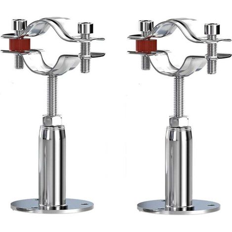 2Pcs Stainless Steel Adjustable Hose Clamps, Wall-Mounted Hose Clamps, for 15-19mm Diameter, for securing hoses, tubes, rods, etc. (1/4)
