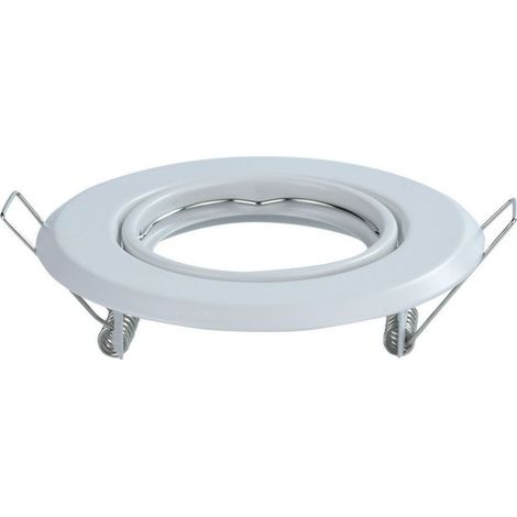 Portalámparas LED empotrable redondo V-TAC GU10 blanco (caja de 2 unidades)