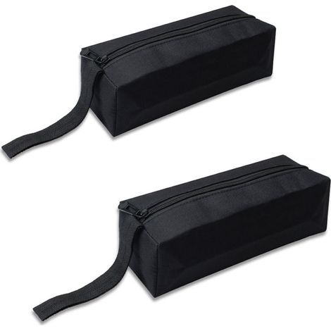 Set of 2 small tool pouches, 25 x 8.5 x 7 cm, multifunctional portable storage pouch made of 600D polyester with hanging strap and zipper closure (1/4)