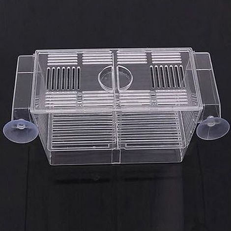 Pondoir Flottant 2 en 1 Aquarium d'Elevage Incubateur de Poissons Boîte (12 x 7 x 7cm) (1/3)