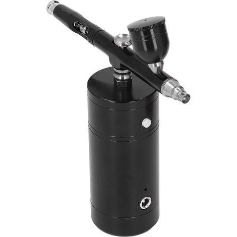Kit aérographe avec compresseur portable sans fil USB rechargeable à main 18 psi noir (1/5)