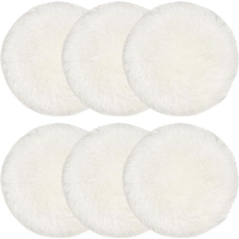 Lot de 6 tampons de polissage de 125 mm en laine, Capuchons de polissage pour ponceuse excentrique avec , sols en liège (1/4)