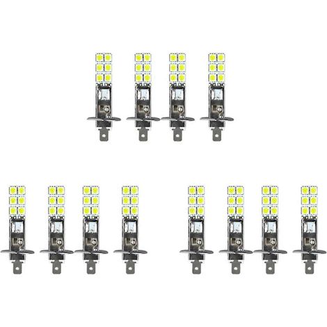 Kit d'ampoules LED H1 6000K Super White 80W pour phares, feux de brouillard et feux de route