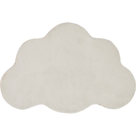 Alfombra moderna para salón forma irregular de pelo sintético 80 x 120 cm pelo largo beige claro Parson (1/5)