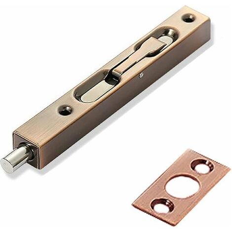 Verrous et loquets de porte, 1 pièce, en acier inoxydable, verrou de porte caché, verrou caché en bronze rouge, type tiroir, prise universelle