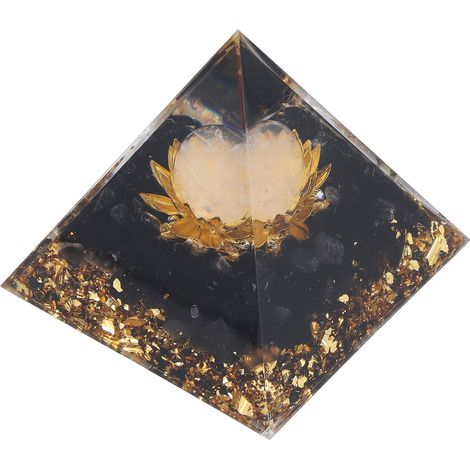 Pyramide d'orgone – Pyramide de pierre équilibrante pour la décoration, idéale pour la méditation, la chambre ou le bureau. (1/5)