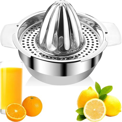 1 Presse-agrumes Manuel Inox, Extraction Rapide, Séparation Résidus, Pour Citrons Oranges (1/5)