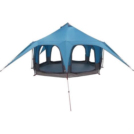 Tente familiale bleue, pouvant accueillir 5 personnes