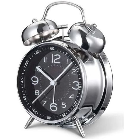 PA Ce réveil rétro à quartz silencieux de 10 cm est conçu pour les adultes en quête d'un sommeil profond. Sans tic-tac, il est doté d'un rétroéclairage, de deux alarmes et d'aiguilles analogi (1/3)