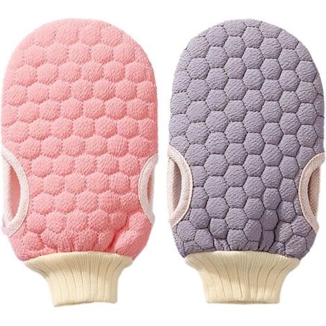 2Pcs Gant Exfoliant Corps,Gant Exfoliant Corps Poils,Gant Exfoliant Élimine Cellules Mortes De Peau – Gant De Toilette Exfoliant-Ywey (1/5)
