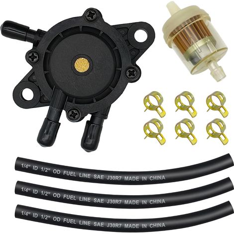 Pompa del carburante con filtro e tubo flessibile per Kohler, Kawasaki, Honda, Briggs & Stratton, compatibile con il trattorino rasaerba Cub Cadet MTD, sostituisce i codici 808492 e 808656. (1/5)