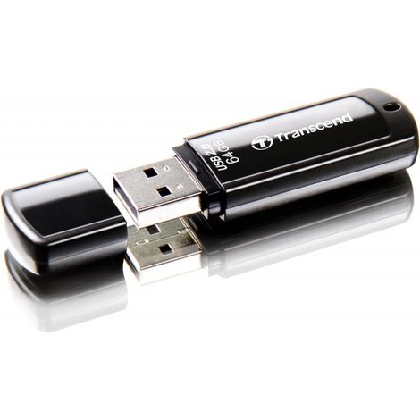 Transcend JetFlash 350 lecteur USB flash 64 Go USB Type-A 2.0 Noir (1/3)
