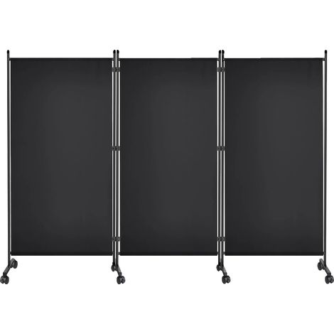 Raumteiler, Flexibles Design, Robuste Konstruktion, pfe Schwarz, 260180cm (1/2)