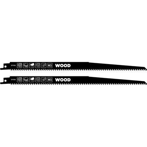 kwb Säbelsägeblatt für Holz, 305 mm (geeignet für Hartholz, Sperrholz, MDF, flexibles HCS-Stahlmaterial, gehärtetes Sägeblatt, extralang, präzisionsgeschliffen, ½  Universalschaft)