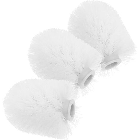 Brosse WC, 3 têtes, blanc, pour cuvette et nettoyage profond (1/5)