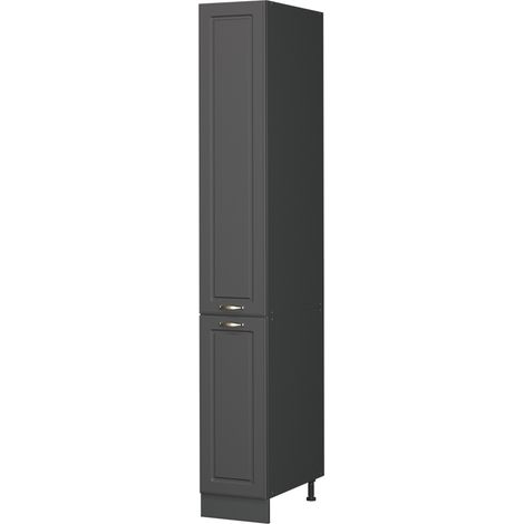 Mobiletto base per cucina Fame-Line, Antracite-oro rustico, 30 cm, Vicco