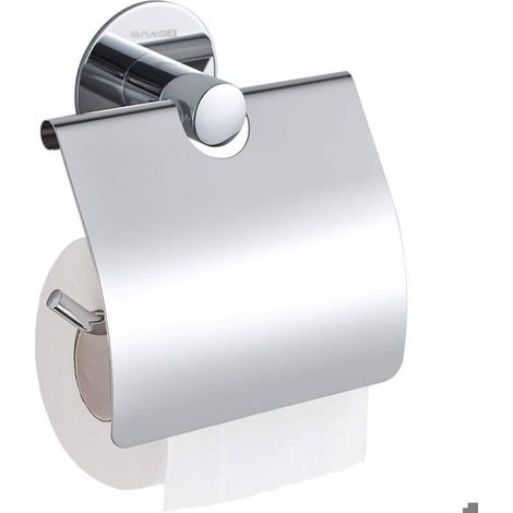 Porte-papier toilette Wangel, colle brevetée et auto-adhésif, acier inoxydable, finition polie (1/4)