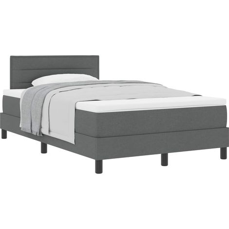 Maison Exclusive - Boxspringbett mit Kopfteil Dunkelgrau 120 x 19