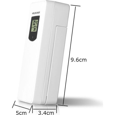Accessoires De Station Météo, Capteur De Remplacement Extérieur De Moniteur De Température De Sonde De Capteur sans Fil Portée de transmission de 60 mètres (1/5)