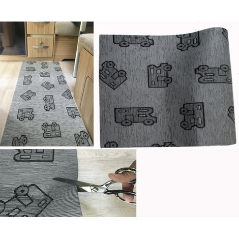 Tappeto corsia per camper 52 x 100 centimetri tappeto corsia per caravan color grigio scuro