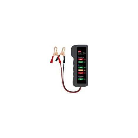 Mini tester per batterie auto da 12V, tester digitale per alternatore con 6 luci LED, strumento di rilevamento con display - Crezuo