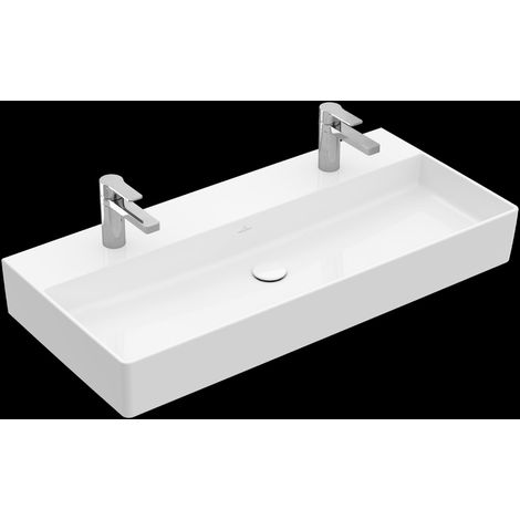 Villeroy & Boch Memento 2.0 lavabo mural, 2 agujeros para (1/2)