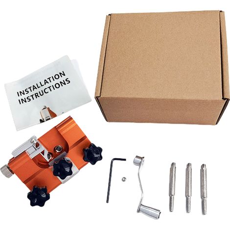 Affûteuse de chaîne jaune grand format avec 3 têtes d'affûtage, affûteuse de chaîne manuelle, nouveau produit transfrontalier, outil d'affûtage de chaîne, affûteuse de chaîne manuelle, affûteuse de ch