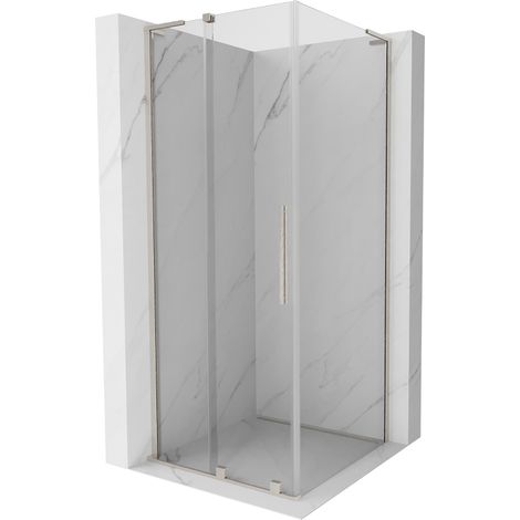 Cabine de douche coulissante Mexen Velar L 90 x 90 cm, transparent, nickel brossé - 871-090-090-03-97 (1/5)