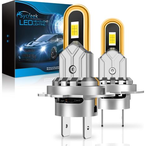H7 LED Bulb, 30000LM 100W LED U-Tube Headlight Replacement Kit, Plug and Play Size 1:1 Headlight 6500K White High Beam and Low Beam for Car 12V (1/5)