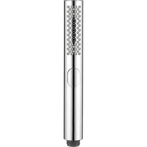 1 douchette ronde à double fonction, 3 jets (puissant/pluie), finition chrome poli, pour baignoire et douche (1/5)