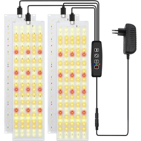 4 Pcs Lampe Horticole, Lampe De Croissance Led, Lampe Plante Interieur Avec 540 Led Perles, Intensité Variable, 10 Niveaux De Luminosité, 3 Modes D'Éclairage Pour Semis Succulentes Végétale Floraison (1/5)