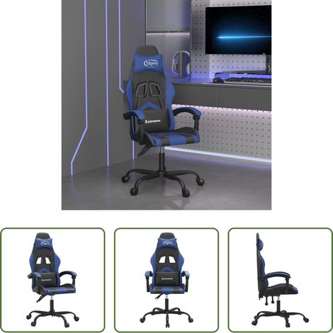 Gamingstuhl Kunstleder - Gaming-Stuhl Schwarz und Blau Kunstleder (1/5)