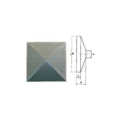 COPRIPILASTRO MM.60 ZINCATO