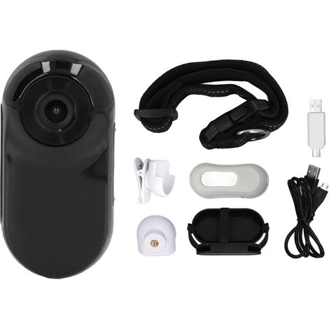 Collier pour chat avec caméra intégrée, objectif 120°, connexion OTG, enregistrement vidéo, fermeture magnétique ajustable, collier de sport pour chat, pour une utilisation en extérieur, noir (1/5)