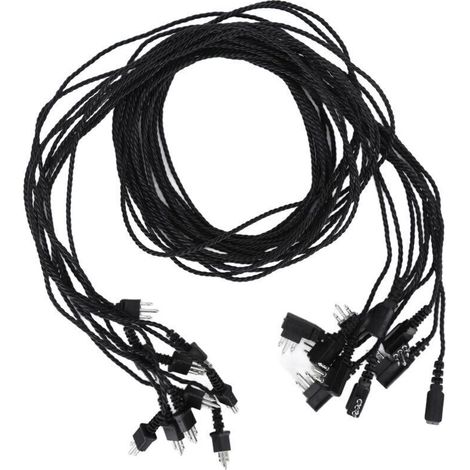 10 cavi di ricambio per apparecchi acustici - Cavo intrecciato nero per auricolari (1/5)