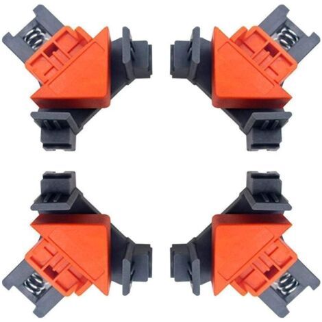 royaluxe-Lot de 4 presses d'angle de menuiserie, assemblage d'angle et de T - Pince d'angle de vissage et de collage à 90°, cadre à angle droit pour le travail du bois (1/5)