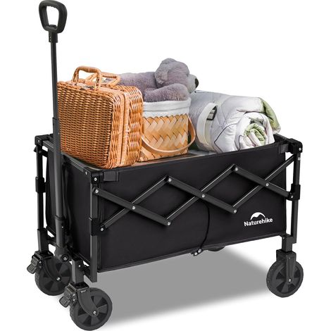 Chariot à Main Pliable Charge maximale 120 kg Très Grande capacité en Plein air Pliable avec Chariot réglable pour Le Camping, Le Shopping, la Plage (1/5)