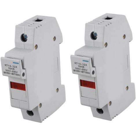 Rt18-32x Ac 380v 32a 1 pôle 10x38mm support de fusible pour montage sur rail DIN Base