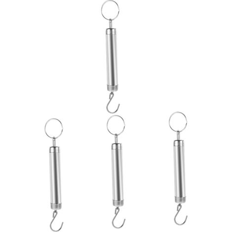 4 Balances à crochet, Acier inoxydable, Léger, Pour bagages et pêche (1/5)