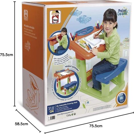 Mon Pupitre Extensible Bureau Enfant Fille avec Tiroir de Rangement 51002 (1/5)