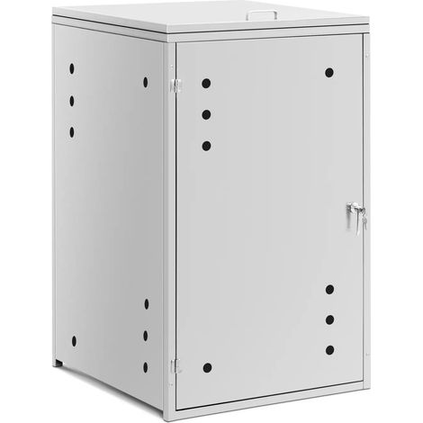 Coperchio per bidone riparo da 240 litri fori di ventilazione acciaio inox 201 argento metallizzato 140008482