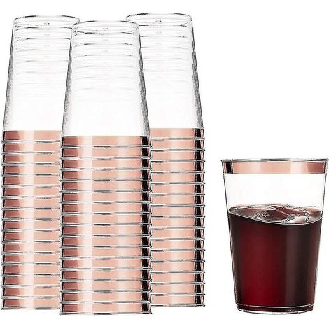 Verres à vin en plastique, verres à vin réutilisables, verres à vin pour fêtes, verres à champagne et à bière (1/4)